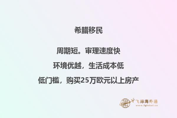 移民希腊所需经费概览
