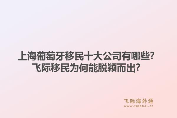 上海葡萄牙移民十大公司有哪些？飞际移民为何能脱颖而出？1.jpg