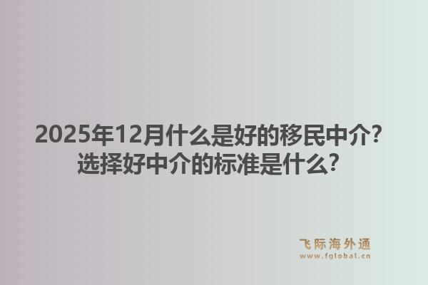 2025年12月什么是好的移民中介？选择好中介的标准是什么？1.jpg