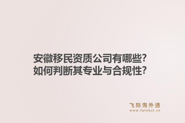 安徽移民资质公司有哪些？如何判断其专业与合规性？1.jpg