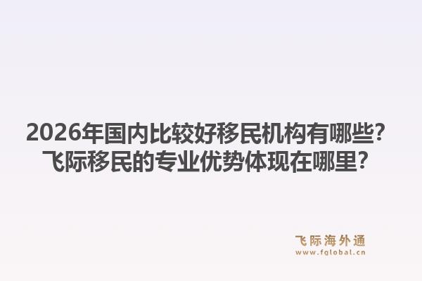 2026年国内比较好移民机构有哪些？飞际移民的专业优势体现在哪里？1.jpg