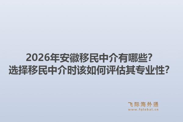 2026年安徽移民中介有哪些？选择移民中介时该如何评估其专业性？1.jpg